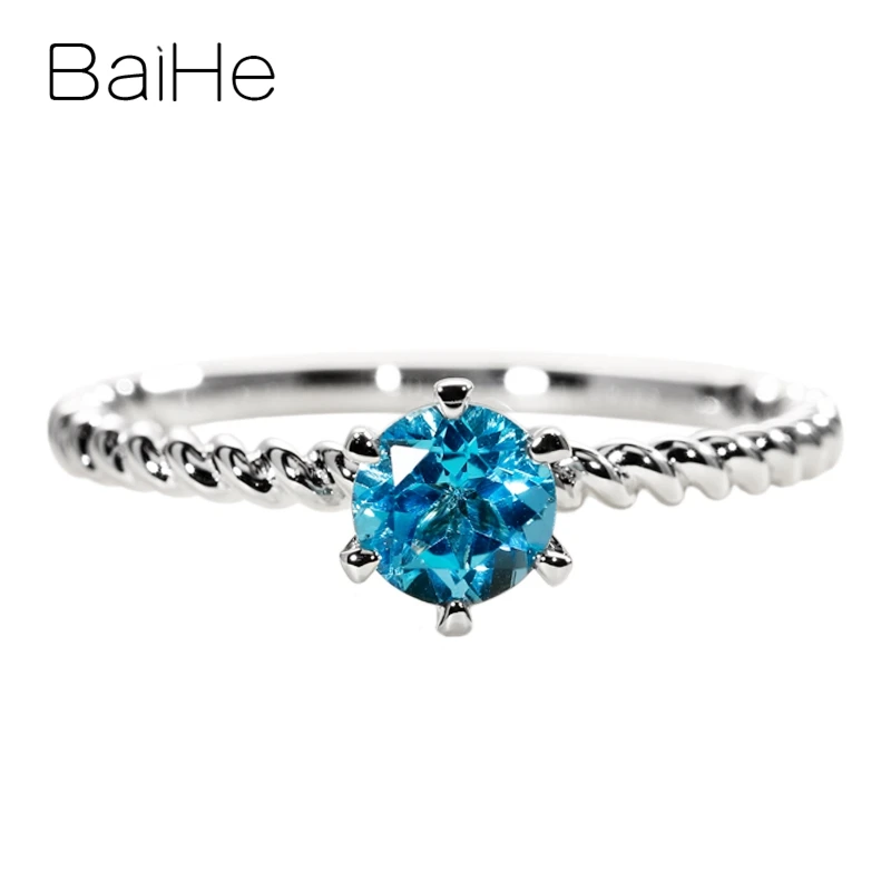 BAIHE однотонное 14K белое золото 5 мм синий топаз кольцо для женщин и мужчин модные свадебные Изящные Ювелирные изделия круглой формы
BAIHE однотонное 14K белое золото 5 мм синий топаз кольцо для женщин и мужчин модные свадебные Изящные Ювелирные изделия круглой формы