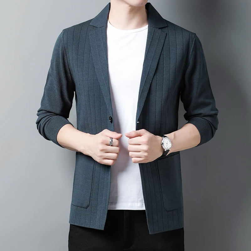 Top Quality Men's Knit Outwear Jacket 2022 Spring Blazer Sweater Coat Male Casual Cardigan Long Sleeve Knitwear with Pockets
Top Quality Men's Knit Outwear Jacket 2022 Spring Blazer Sweater Coat Male Casual Cardigan Long Sleeve Knitwear with Pockets