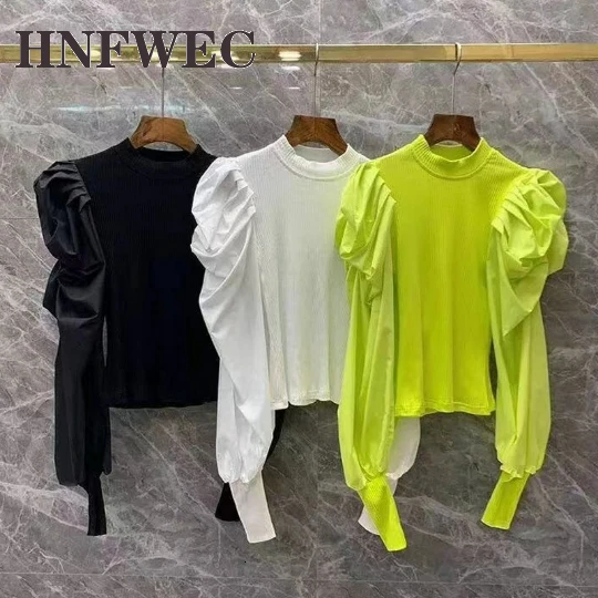 Leisure Teperament O Neck Pullover Puff Sleeve Women Black Short Knitting Sweater 2020 Autumn Winter New Clothes L428
Leisure Teperament O Neck Pullover Puff Sleeve Women Black Short Knitting Sweater 2020 Autumn Winter New Clothes L428