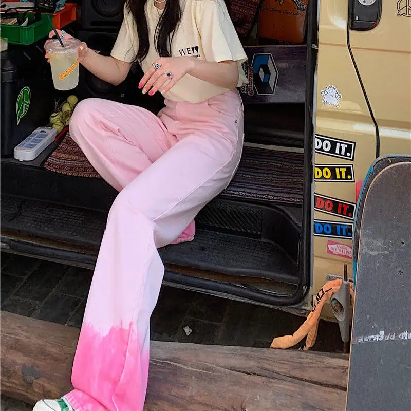 Pink Jeans Women's New Women's Pants High Waist straight wide leg jeans women Denim Capris Loose Streetwear Trouses
Pink Jeans Women's New Women's Pants High Waist straight wide leg jeans women Denim Capris Loose Streetwear Trouses