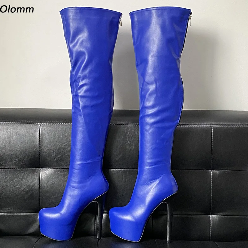 Olomm Women Platform Winter Over The Knee Boots Back Zipper Sexy Stiletto Heel Round Toe 10 Colors Club Shoes Plus US Size 5-20
Olomm Women Platform Winter Over The Knee Boots Back Zipper Sexy Stiletto Heel Round Toe 10 Colors Club Shoes Plus US Size 5-20
