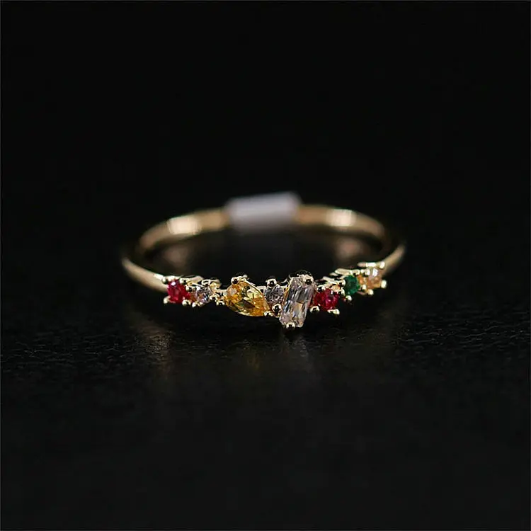 Designer original slim color plated tourmaline crystal opening adjustable ring light luxury inlaid small diamond jewelry
Designer original slim color plated tourmaline crystal opening adjustable ring light luxury inlaid small diamond jewelry