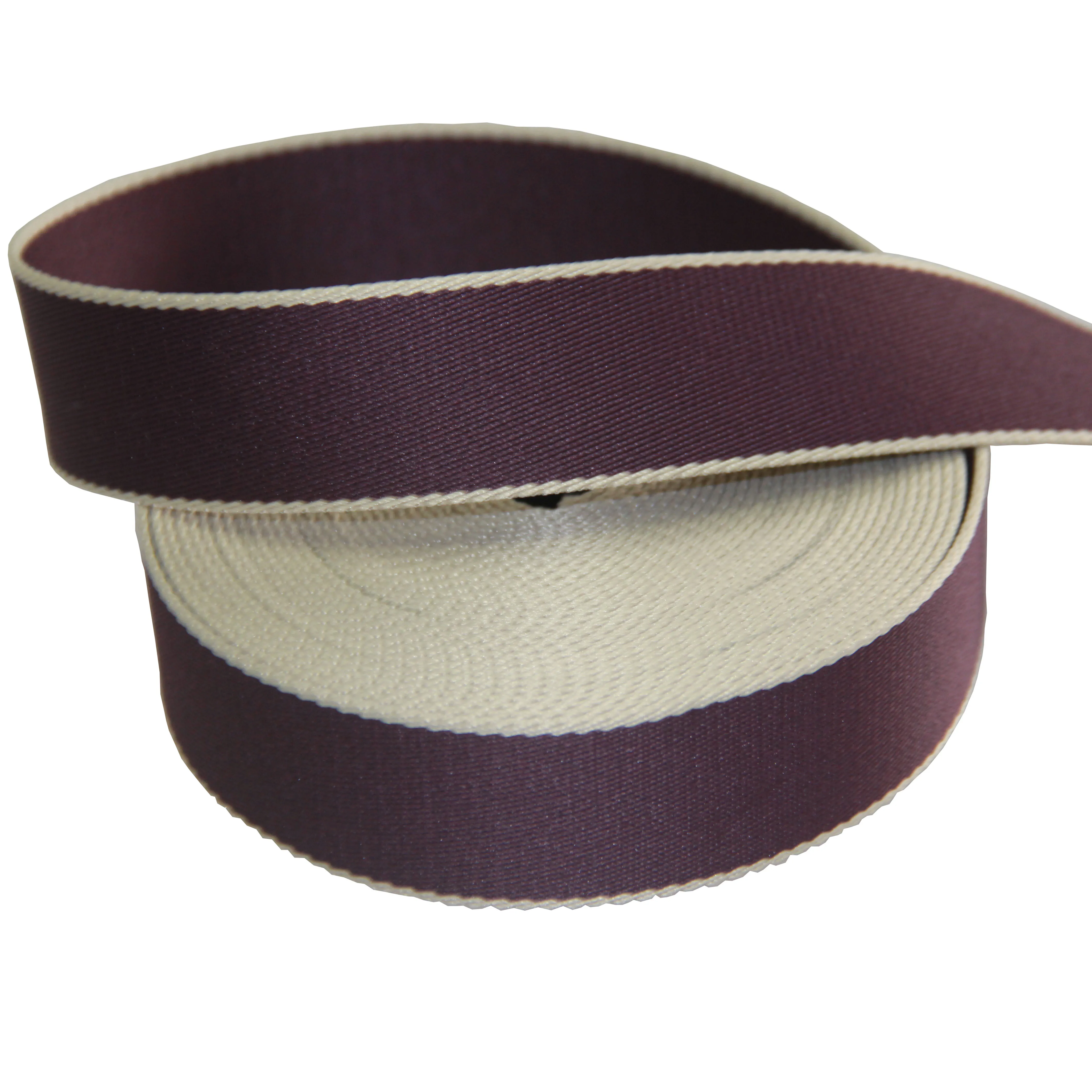 Purple/Beige 1.5 Inch 3.8cm Wide 1.5mm Thickness Webbing For Bag Strap Polyester 50 Yards/Roll
Purple/Beige 1.5 Inch 3.8cm Wide 1.5mm Thickness Webbing For Bag Strap Polyester 50 Yards/Roll