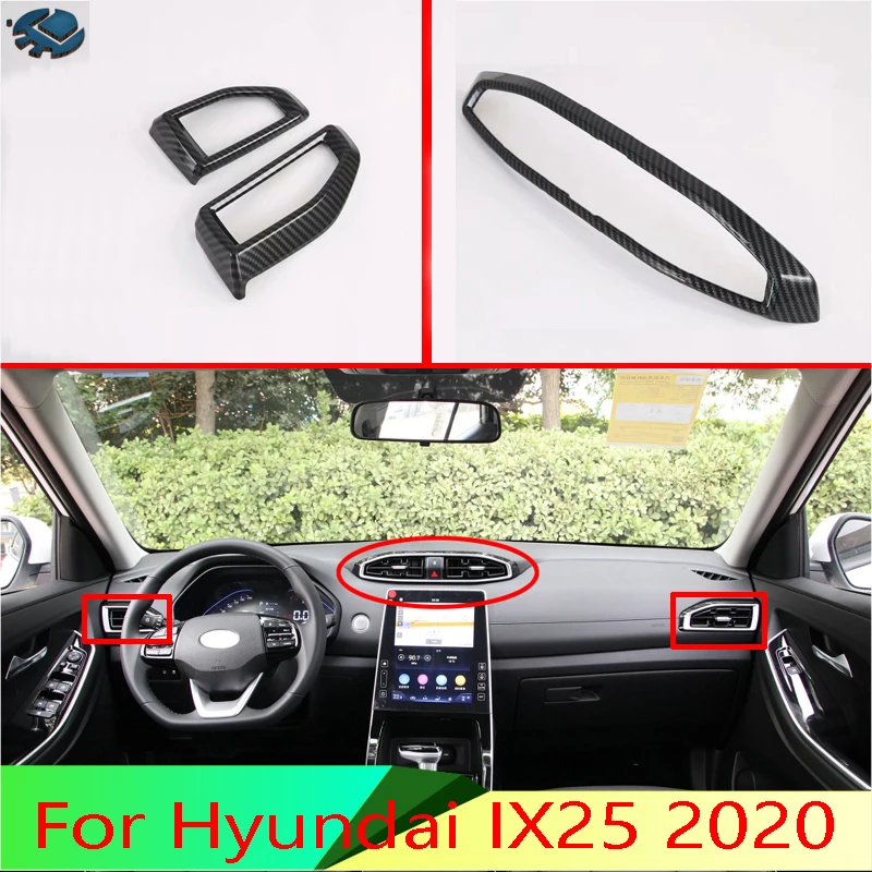 Для Hyundai IX25 2020, автомобильные аксессуары, стиль из углеродного волокна, крышка вентиляционного отверстия, отделка приборной панели, рамка, литье, гарнир
Для Hyundai IX25 2020, автомобильные аксессуары, стиль из углеродного волокна, крышка вентиляционного отверстия, отделка приборной панели, рамка, литье, гарнир