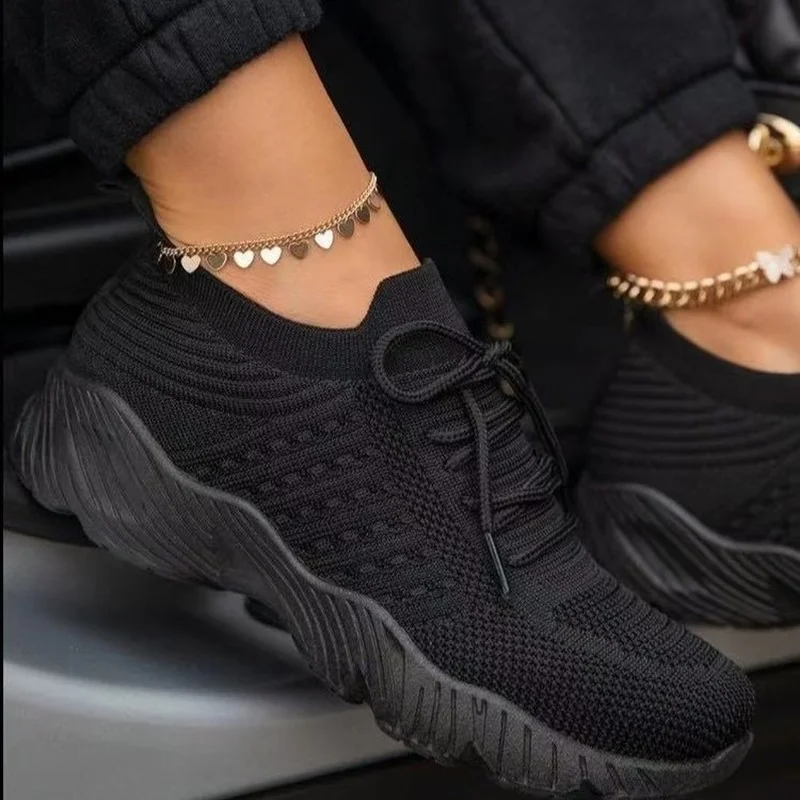 Spring and Autumn Lace Up Mesh Thick Soled Casual Fly Woven Shoes, Breathable Low Heel Sports Shoes for Women
Spring and Autumn Lace Up Mesh Thick Soled Casual Fly Woven Shoes, Breathable Low Heel Sports Shoes for Women
