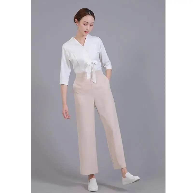 Beauty Salon Work Clothes Spring And Summer Beautician Spa Health Center Work Uniform
Beauty Salon Work Clothes Spring And Summer Beautician Spa Health Center Work Uniform