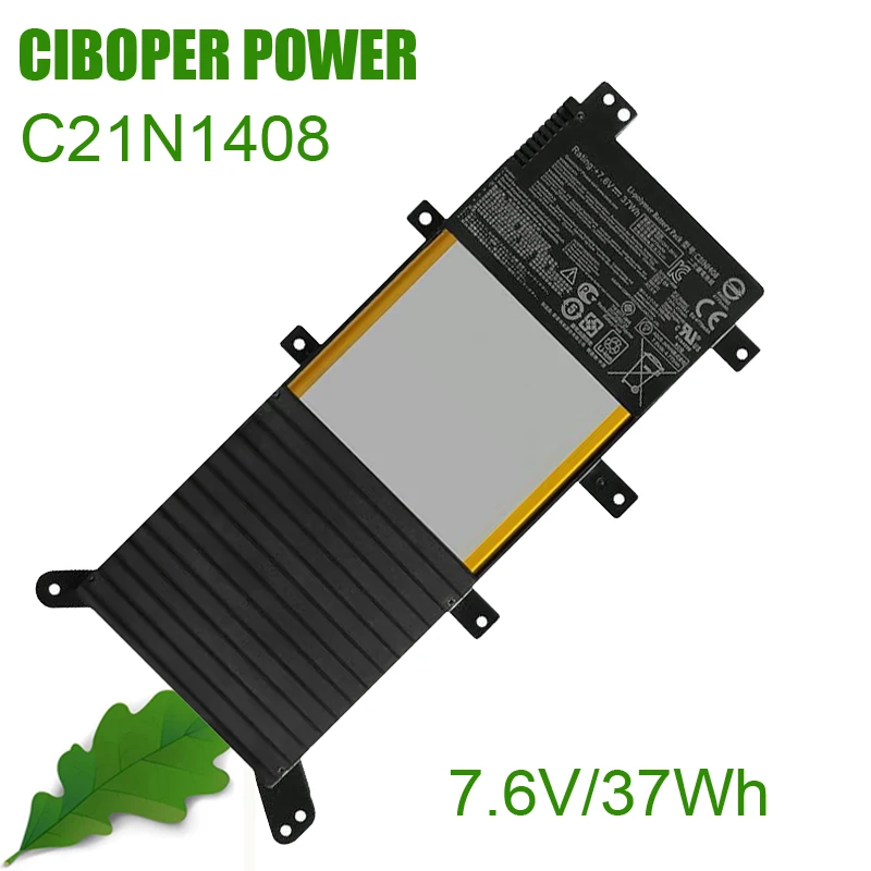 CP оригинальный качественный Аккумулятор для ноутбука C21N1408 7,6 в 37 Втч/4868 мАч для VivoBook 4000 MX555 V555L V555LB V555U Series Notebook
CP оригинальный качественный Аккумулятор для ноутбука C21N1408 7,6 в 37 Втч/4868 мАч для VivoBook 4000 MX555 V555L V555LB V555U Series Notebook