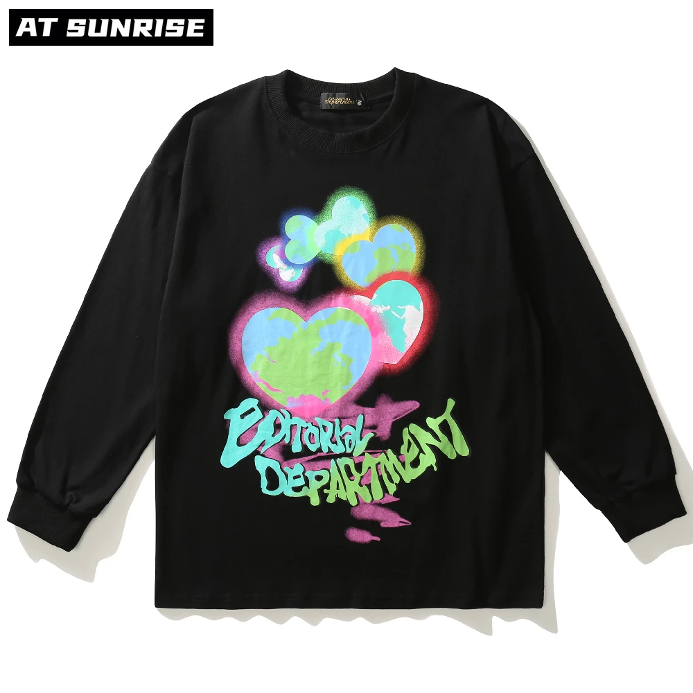 HipHop Oversize T Shirt Streetwear Harajuku Heart Letter Luminous Print T-Shirt Men Spring Long Sleeve Tshirt Cotton Loose Black
HipHop Oversize T Shirt Streetwear Harajuku Heart Letter Luminous Print T-Shirt Men Spring Long Sleeve Tshirt Cotton Loose Black