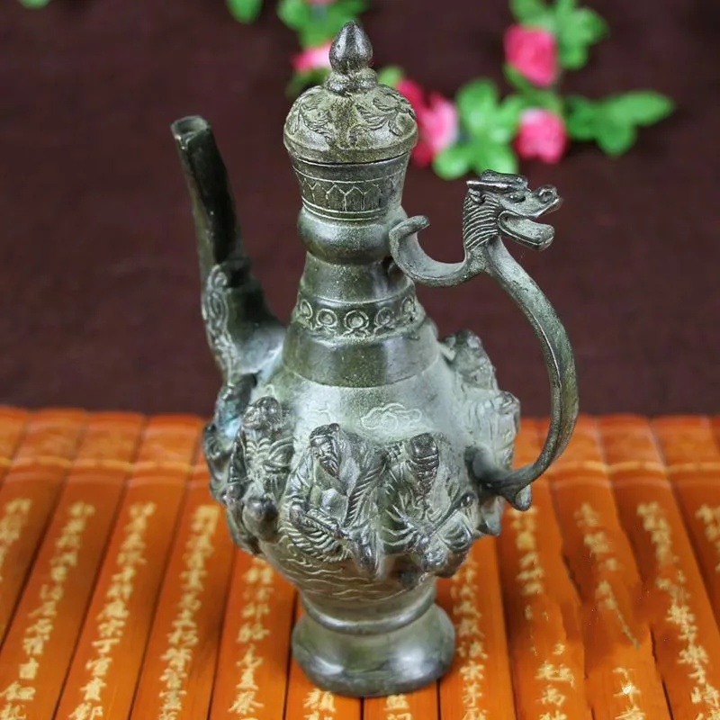 China Old Bronze for Old Eight Immortals Pot From Rural Collection Collection Ornaments Statues for Decoration Flagon
China Old Bronze for Old Eight Immortals Pot From Rural Collection Collection Ornaments Statues for Decoration Flagon