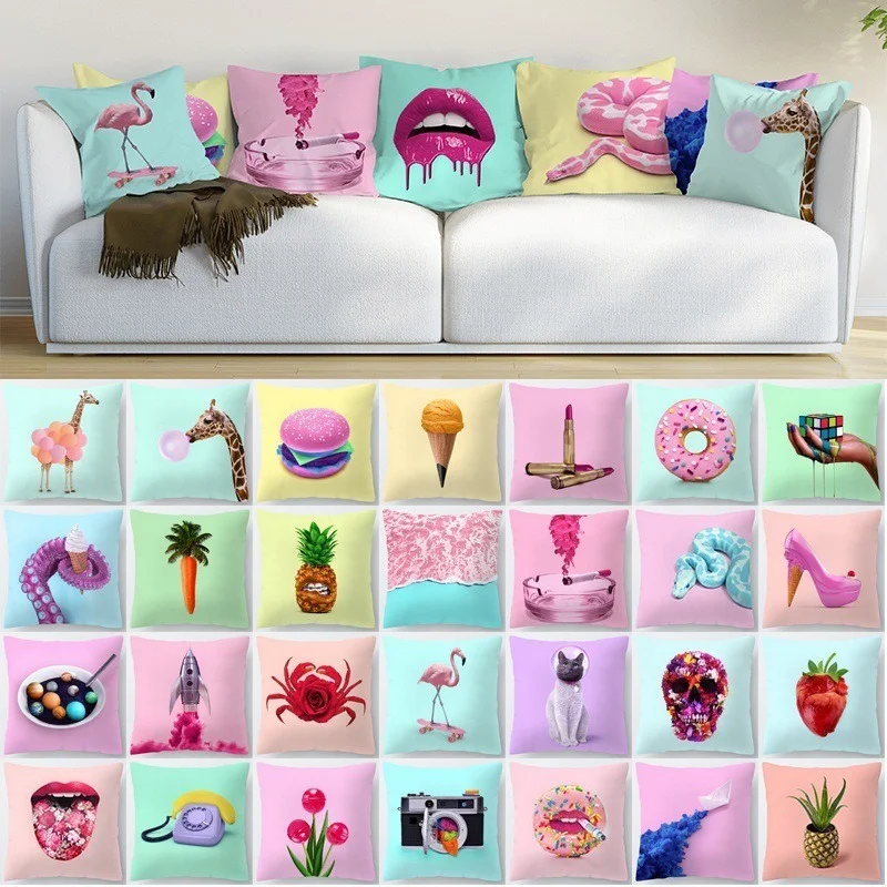 Pink Animal Pillowcase Color Creative Sofa Cushion Car Cover Decorative Pillows Home Decoration
Pink Animal Pillowcase Color Creative Sofa Cushion Car Cover Decorative Pillows Home Decoration