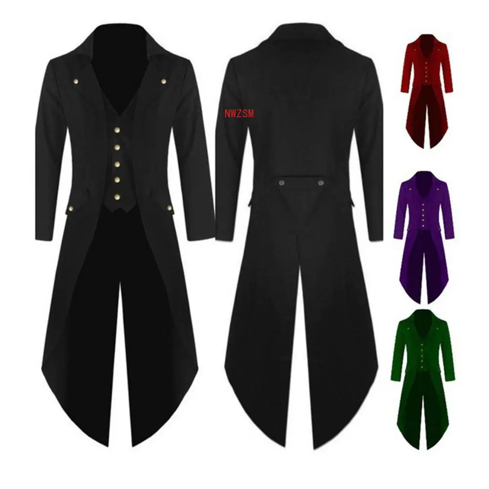 Adult Men Victorian Costume 4 Colors Tuxedoed Tailcoat Gothic Steampunk Trench Coat Frock Outfit Overcoat Uniform Tailcoat Party
Adult Men Victorian Costume 4 Colors Tuxedoed Tailcoat Gothic Steampunk Trench Coat Frock Outfit Overcoat Uniform Tailcoat Party