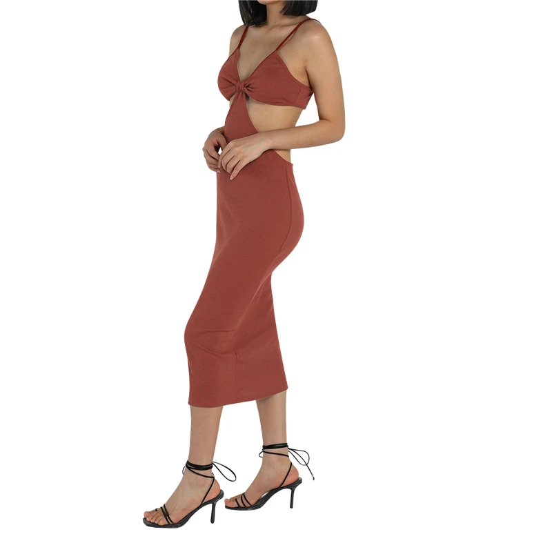 Ladies Knitted Dresses Hollow Long Dress Open Back Sleeveless Dress Sling Tight Dress Breast Wrap Y2K Streetwear Clubwear
Ladies Knitted Dresses Hollow Long Dress Open Back Sleeveless Dress Sling Tight Dress Breast Wrap Y2K Streetwear Clubwear