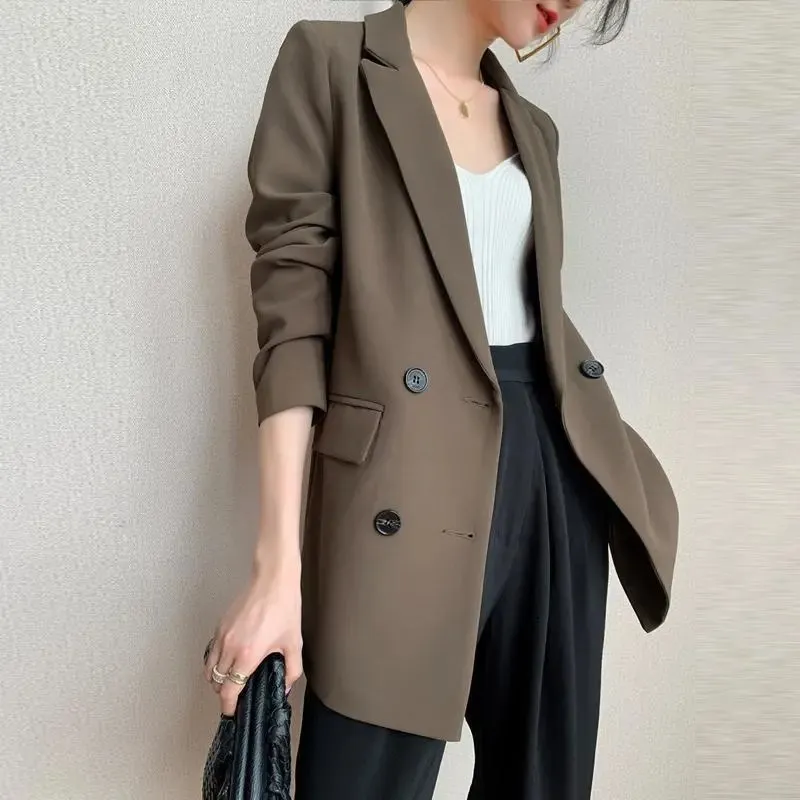 Women's suit jacket loose 2021 Spring Autumn Coats New Double Breasted Tide All-match Casual SuitFashion Temperament Top Female
Women's suit jacket loose 2021 Spring Autumn Coats New Double Breasted Tide All-match Casual SuitFashion Temperament Top Female