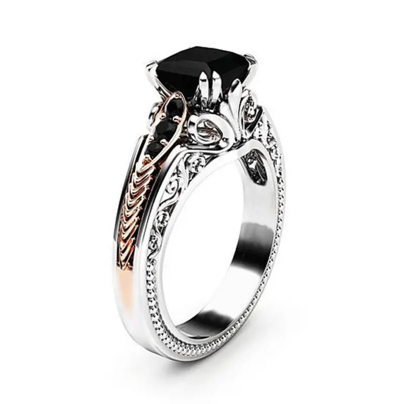HOYON Fashion Silver 925 Square Colored Black Diamond Ring for Women, Princess Ring for Women, Wedding Party Jewelry Gift
HOYON Fashion Silver 925 Square Colored Black Diamond Ring for Women, Princess Ring for Women, Wedding Party Jewelry Gift