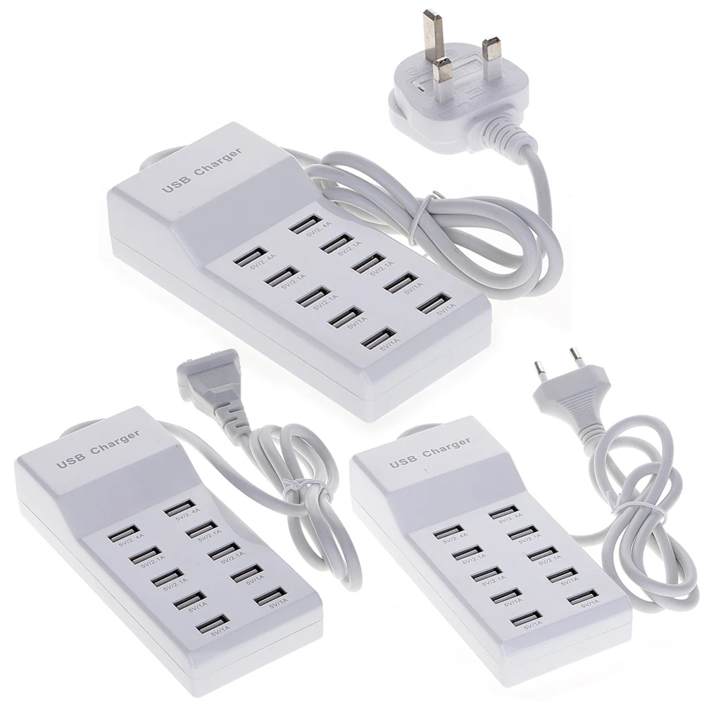 New 10 Port USB Power Charging Hub PowerPort Multi-Port USB Charger EU US UK Standard Smart Multi Protect VoltageBoost
New 10 Port USB Power Charging Hub PowerPort Multi-Port USB Charger EU US UK Standard Smart Multi Protect VoltageBoost