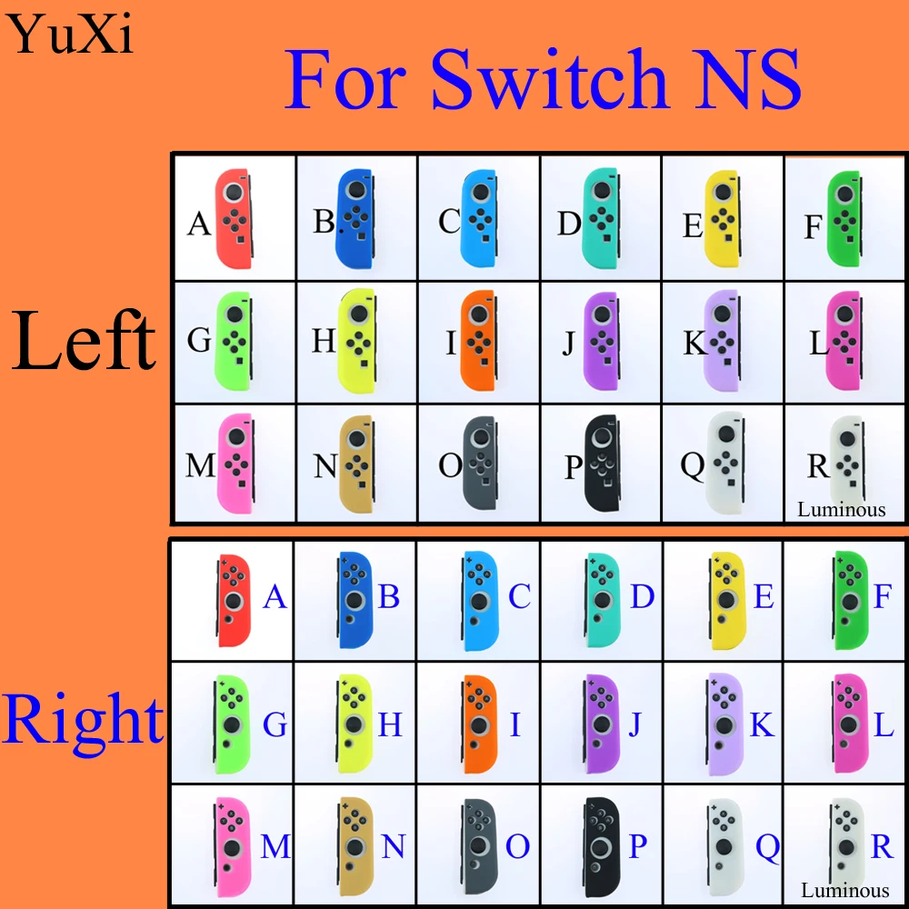 YuXi Silicone Rubber Skin Case Cover For Nintend Switch Joy Con Controller For Nintendo switch NX NS Joycon Grip
YuXi Silicone Rubber Skin Case Cover For Nintend Switch Joy Con Controller For Nintendo switch NX NS Joycon Grip
