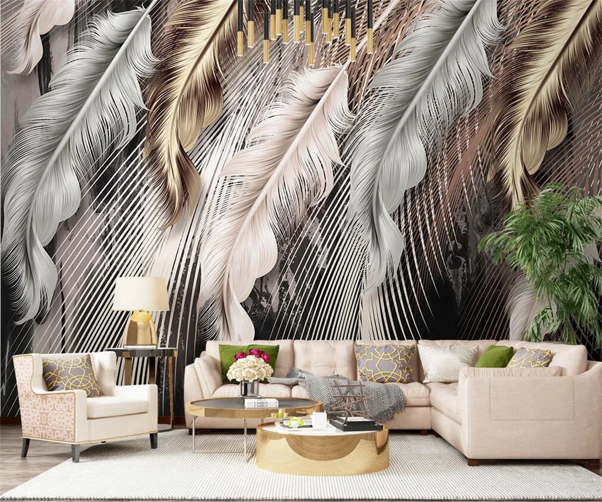 wall papers home decor Nordic modern minimalist light luxury feather line TV background wallpaper papier peint mural
wall papers home decor Nordic modern minimalist light luxury feather line TV background wallpaper papier peint mural