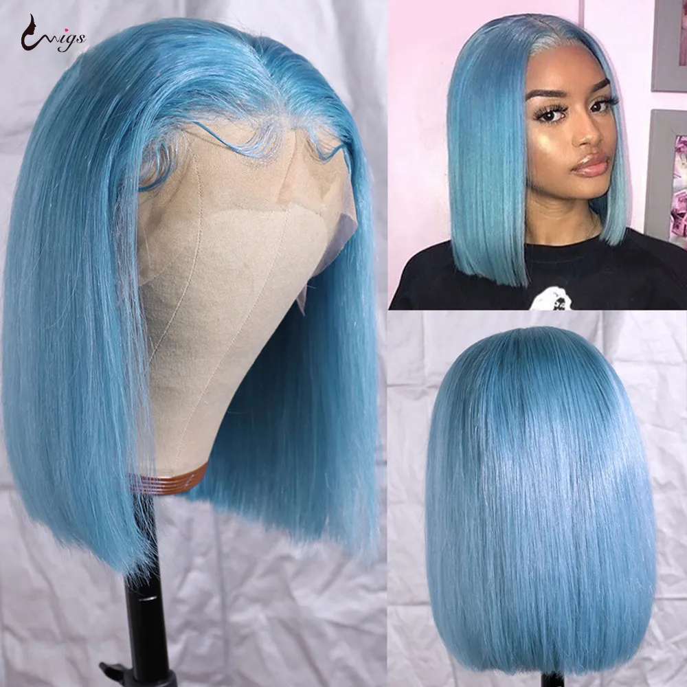 Uwigs 13x4 Sky Blue Bob Wig Lace Front Wig Short Bob Wig Lace Front Human Hair Wigs for Wome Transparent Lace Frontal Wig Remy
Uwigs 13x4 Sky Blue Bob Wig Lace Front Wig Short Bob Wig Lace Front Human Hair Wigs for Wome Transparent Lace Frontal Wig Remy