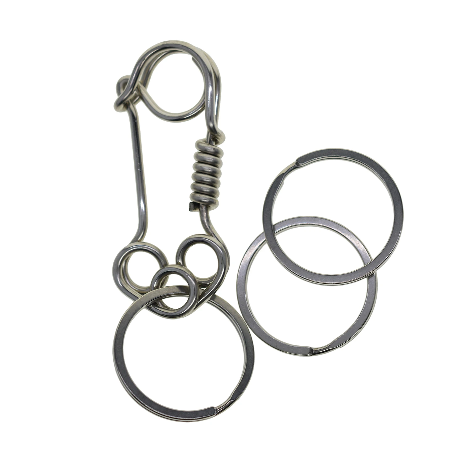 handmade Unique creative Fine biker 304 stainless steel wire wrapped snap clip hook Carabiner Key ring Keychain clasp EDC FOB
handmade Unique creative Fine biker 304 stainless steel wire wrapped snap clip hook Carabiner Key ring Keychain clasp EDC FOB