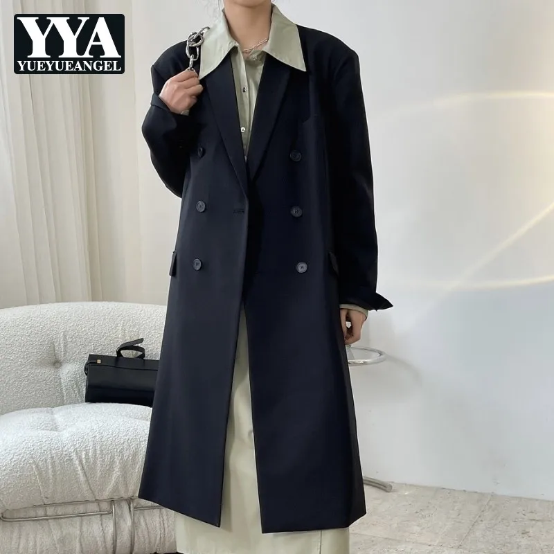 Autumn New Womens Korean Style Suits Trench Turn-Down Collar Double Breasted Loose Straight Female Fashion Casual Long Coat
Autumn New Womens Korean Style Suits Trench Turn-Down Collar Double Breasted Loose Straight Female Fashion Casual Long Coat