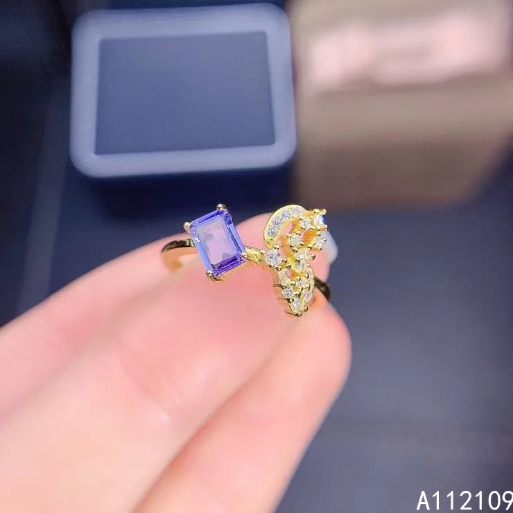 Fine Jewelry 925 Sterling Silver Inset With Natural Gemstone Women's Popular Lovely Rectangle Tanzanite Adjustable Ring Support
Fine Jewelry 925 Sterling Silver Inset With Natural Gemstone Women's Popular Lovely Rectangle Tanzanite Adjustable Ring Support
