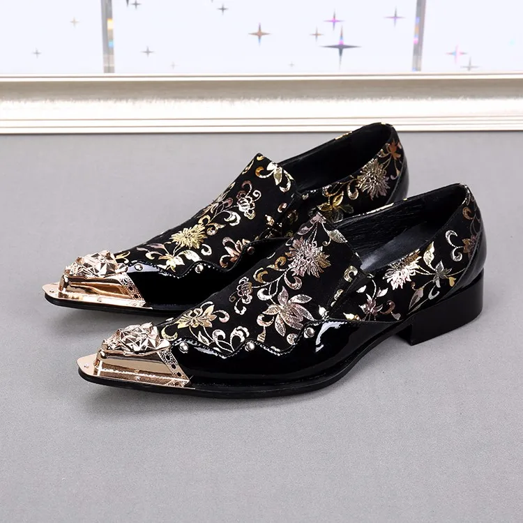 2022 Black color with Golden Flowers men leather shoes Banquet and Party men handmade Oxfords Plus size male dress Shoe
2022 Black color with Golden Flowers men leather shoes Banquet and Party men handmade Oxfords Plus size male dress Shoe