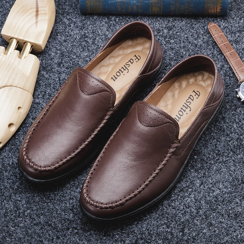 Men's Comfortable Flat Casual Shoes Dress Shoes Slip-On Loafers Footwear Genuine Leather Shoes Genuine Leather Business Shoes
Men's Comfortable Flat Casual Shoes Dress Shoes Slip-On Loafers Footwear Genuine Leather Shoes Genuine Leather Business Shoes