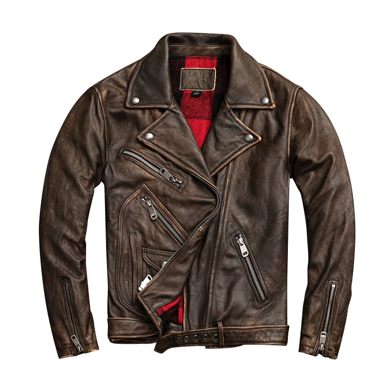 2020 Vintage Brown Men Motorcycle Jacket Plus Size XXXXL Genuine Thick Cowhide Slim Fit Leather Coat FREE SHIPPING
2020 Vintage Brown Men Motorcycle Jacket Plus Size XXXXL Genuine Thick Cowhide Slim Fit Leather Coat FREE SHIPPING