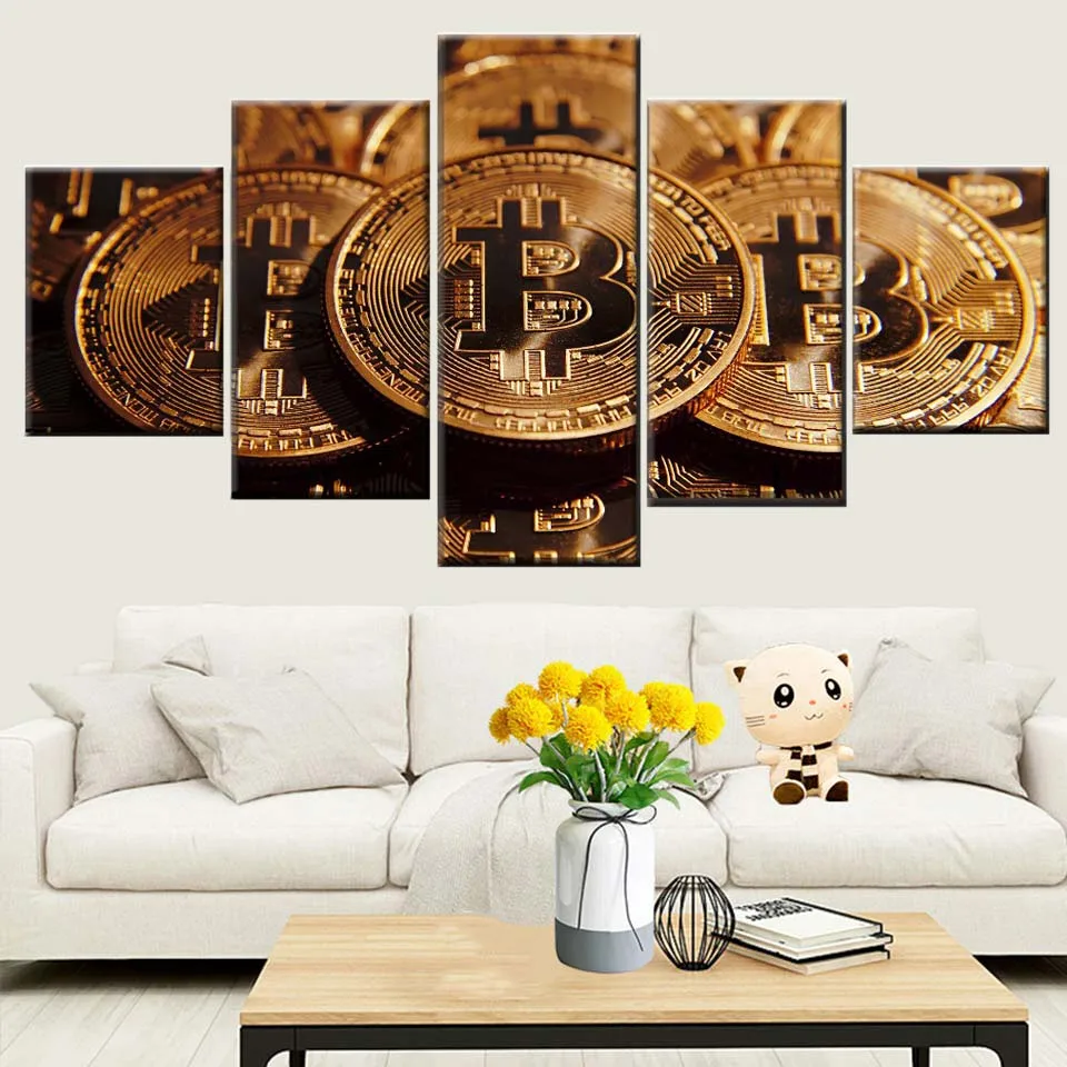 No Framed Canvas 5Pcs Bitcoin Coin Money Wall Art Posters Decorative Pictures Home Decor Paintings for Living Room Decorations
No Framed Canvas 5Pcs Bitcoin Coin Money Wall Art Posters Decorative Pictures Home Decor Paintings for Living Room Decorations