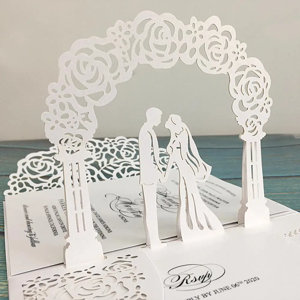 Picky Bride White Wedding Invitations, 3D Laser Cut Wedding Invitations With RSVP Cards Bridal shower Invitations - Set of 50 pc
Picky Bride White Wedding Invitations, 3D Laser Cut Wedding Invitations With RSVP Cards Bridal shower Invitations - Set of 50 pc