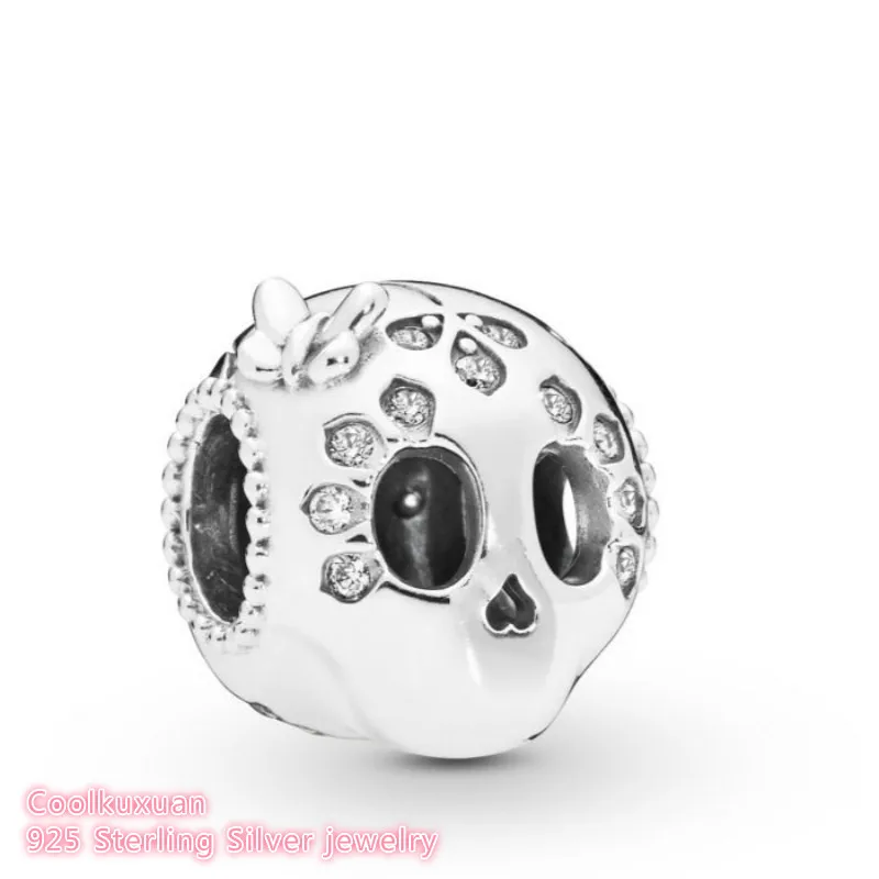 Spring 100% 925 Sterling Silver Sparkling Skull Charm beads Fits Original Pandora bracelets Jewelry Making
Spring 100% 925 Sterling Silver Sparkling Skull Charm beads Fits Original Pandora bracelets Jewelry Making