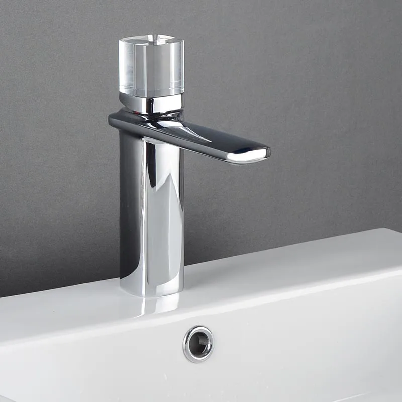 Acrylic Handle Bathroom Washbasin Faucet Hot and Cold Sink Mixer Tap Black/Chrome Brass
Acrylic Handle Bathroom Washbasin Faucet Hot and Cold Sink Mixer Tap Black/Chrome Brass