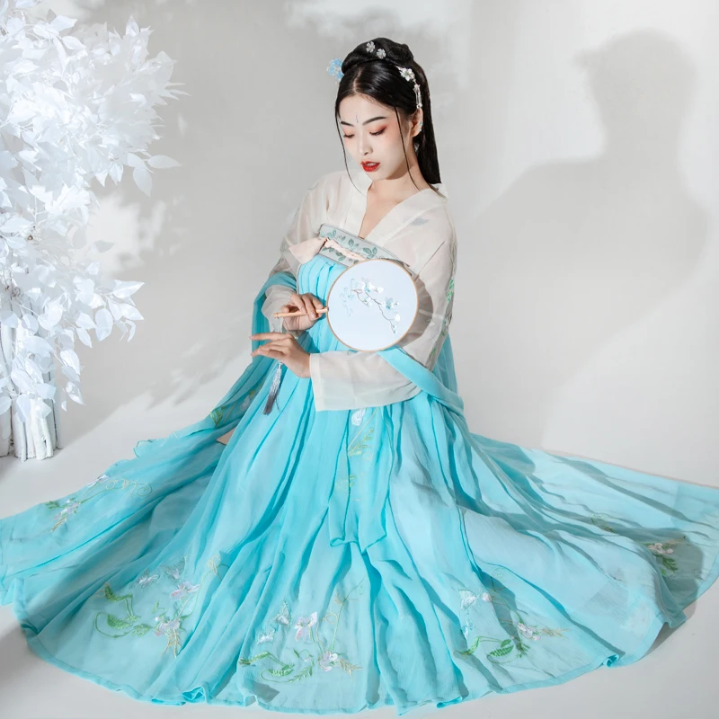 Ladies Han Fu Chinese Traditional Dance Wear Fairy Performance Embroidery Dress Oriental Tang Ancient Photography Dress Cosplay
Ladies Han Fu Chinese Traditional Dance Wear Fairy Performance Embroidery Dress Oriental Tang Ancient Photography Dress Cosplay