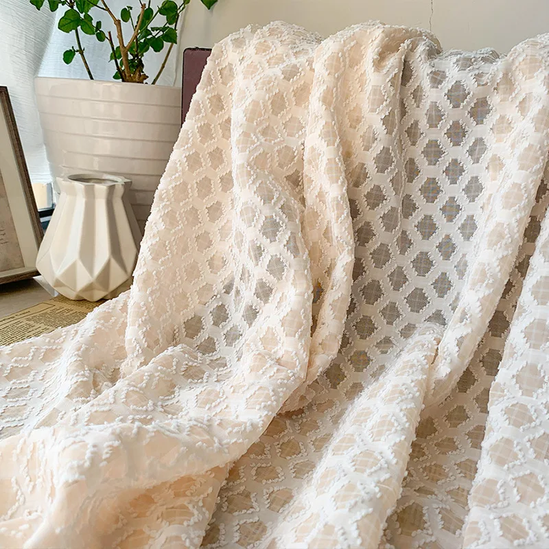 New diamond lattice three-dimensional cut flower fabric chiffon jacquard woven fabric DIY clothing
New diamond lattice three-dimensional cut flower fabric chiffon jacquard woven fabric DIY clothing