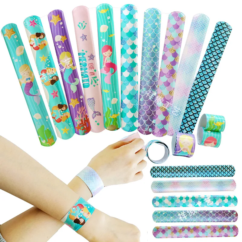 10pcs Cute Mermaid Clap Circle Little Mermaid Birthday Party kids birthday gifts Slap Bracelets Mermaid Decorations Party Favors
10pcs Cute Mermaid Clap Circle Little Mermaid Birthday Party kids birthday gifts Slap Bracelets Mermaid Decorations Party Favors
