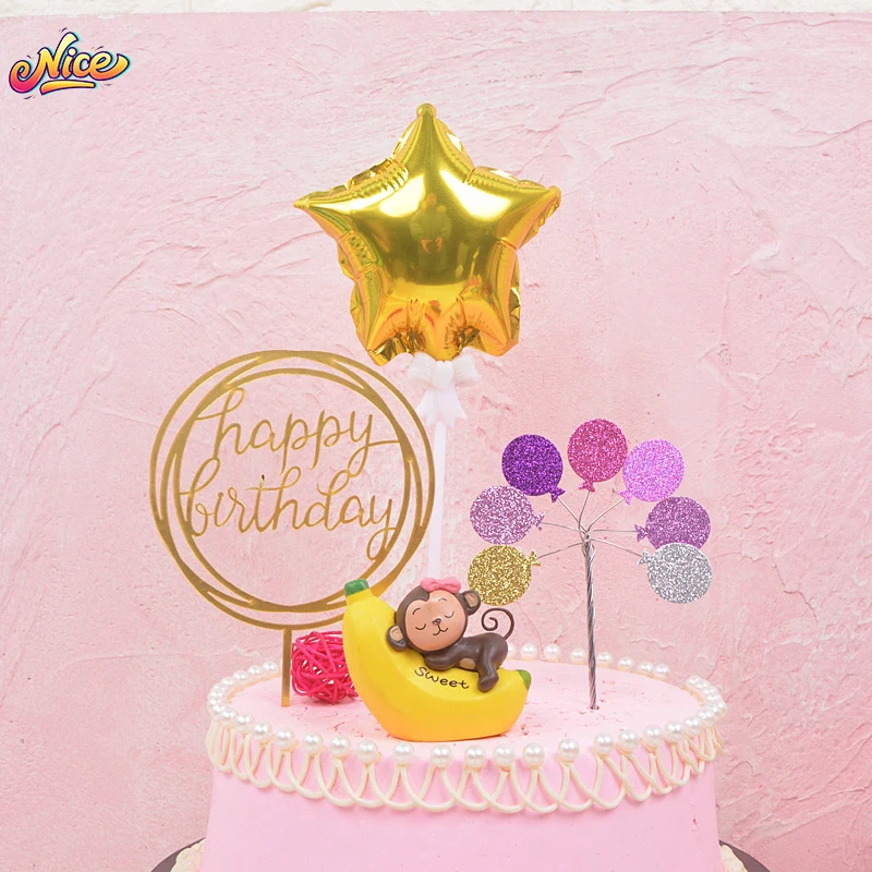 Heart five-pointed star Aluminum Film Balloon 5pcs Birthday Cake Party Decoration plug-in Baked Desserts Wedding Baby Shower
Heart five-pointed star Aluminum Film Balloon 5pcs Birthday Cake Party Decoration plug-in Baked Desserts Wedding Baby Shower
