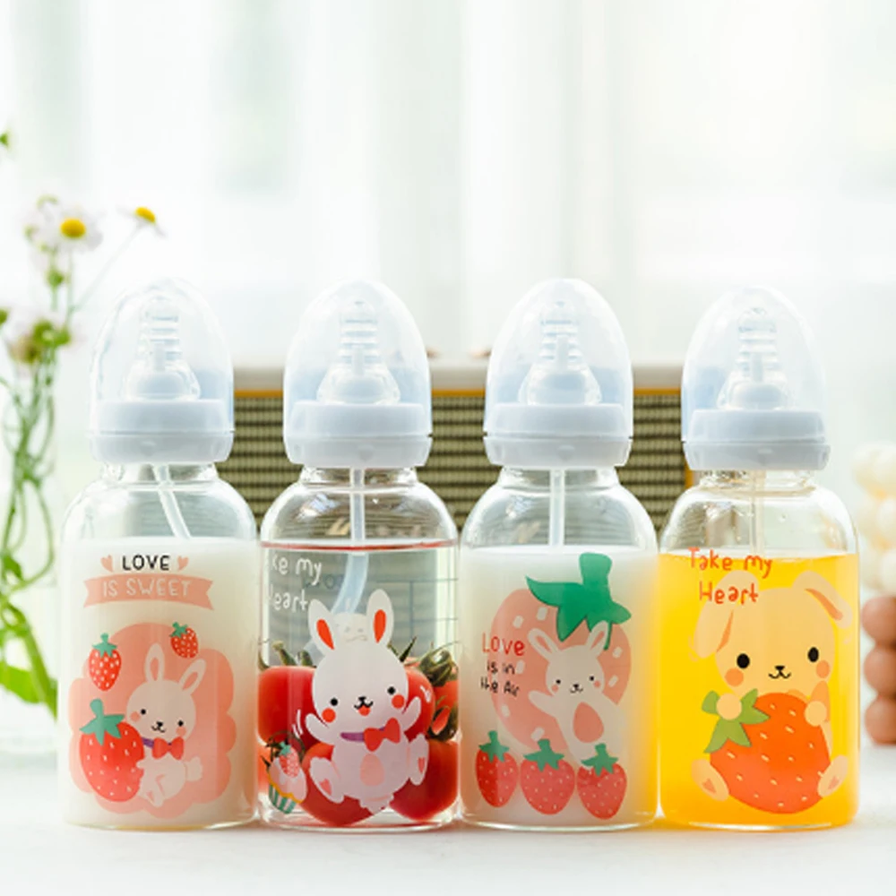 Food Grade Silicone Pacifier Glass Bottle Cute Bunny Bottle Pacifier Straw Cup Suitable for Adult Children Milk Glass Bottle
Food Grade Silicone Pacifier Glass Bottle Cute Bunny Bottle Pacifier Straw Cup Suitable for Adult Children Milk Glass Bottle