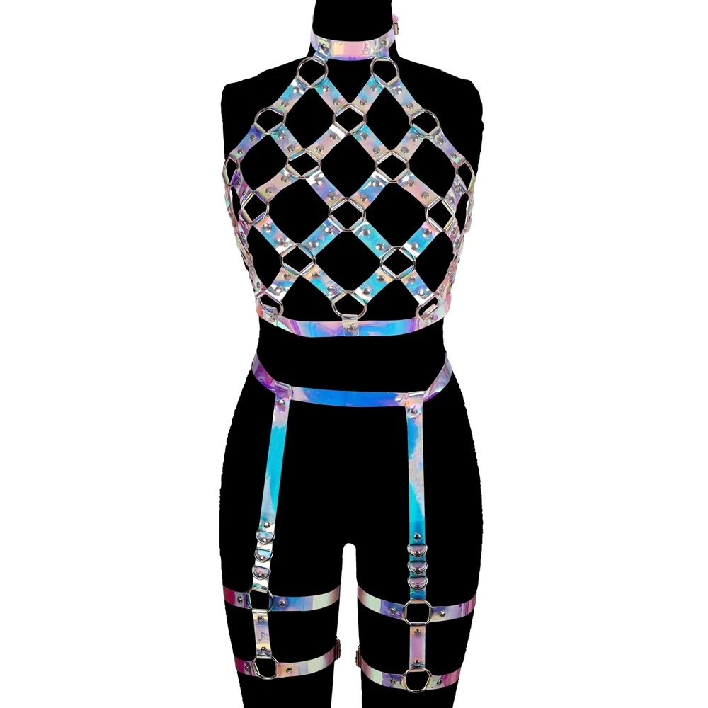 Sexy Lingerie Body Harness Bondage Set Laser Rave Wear Goth Stocking Garter Belt Harness Bra Erotic Dress Leather Suspender Belt
Sexy Lingerie Body Harness Bondage Set Laser Rave Wear Goth Stocking Garter Belt Harness Bra Erotic Dress Leather Suspender Belt