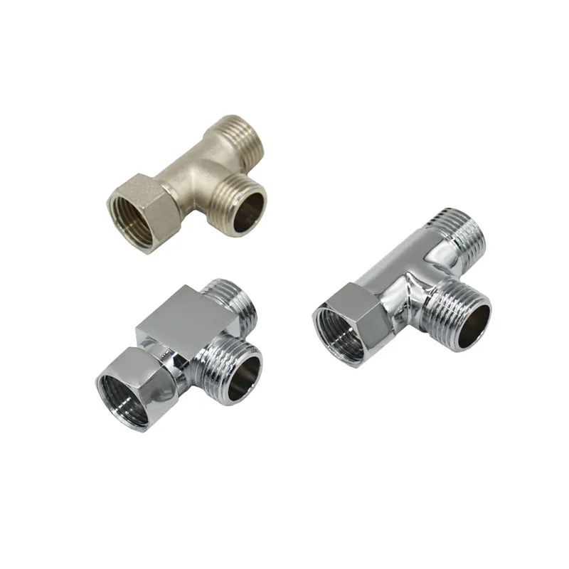 Metal Female 1/2 to 1/2" male T-Shape Connector water splitter Tee 2-way copper Fitting Adapter tap 1pcs
Metal Female 1/2 to 1/2" male T-Shape Connector water splitter Tee 2-way copper Fitting Adapter tap 1pcs