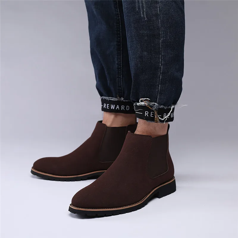 Autumn Winter Vintage Cow Suede Fashion Men Shoes Casual High Quality Leather Boots Big Size Ankle Boots Wedding Chelsea Boots
Autumn Winter Vintage Cow Suede Fashion Men Shoes Casual High Quality Leather Boots Big Size Ankle Boots Wedding Chelsea Boots