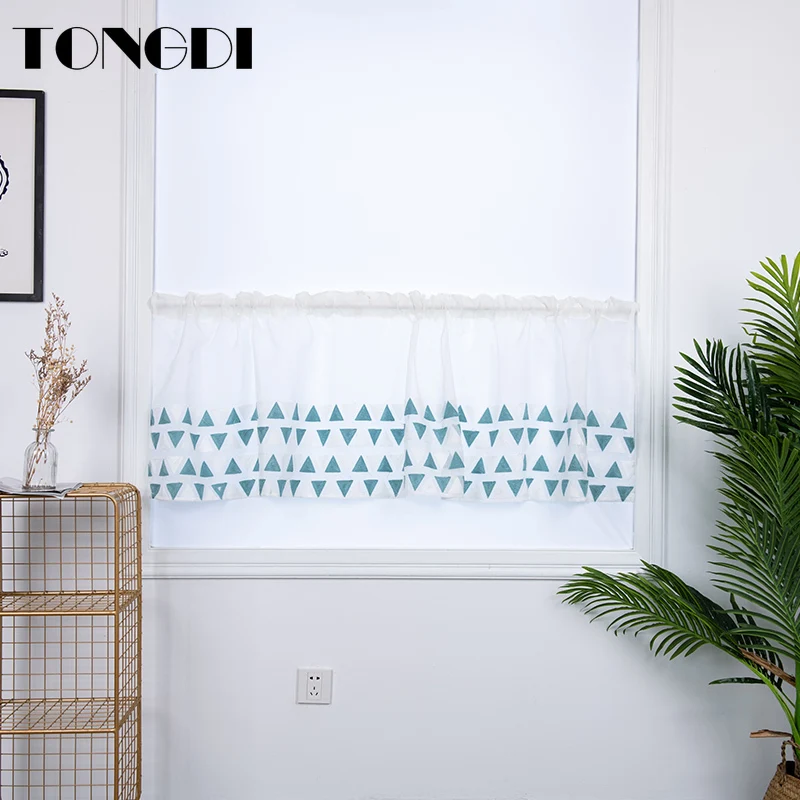 TONGDI Home Kitchen Curtains Short Tiers Elegant Square Embroidery White Tulle Valance Decoration For Window Dining Room
TONGDI Home Kitchen Curtains Short Tiers Elegant Square Embroidery White Tulle Valance Decoration For Window Dining Room