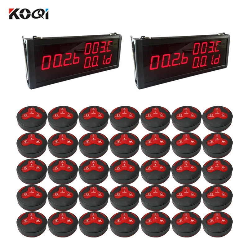 2pcs display 35pcs call button Wireless Calling System Modern Electronics Equipment Automatic Bell Ringing Set
2pcs display 35pcs call button Wireless Calling System Modern Electronics Equipment Automatic Bell Ringing Set