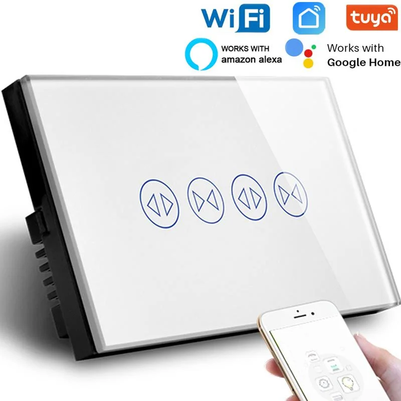 Стандартный умный Wi-Fi двойной переключатель для затвора, сенсорный экран, стеклянная панель переключателя, совместим с Alexa и Google Home
Стандартный умный Wi-Fi двойной переключатель для затвора, сенсорный экран, стеклянная панель переключателя, совместим с Alexa и Google Home