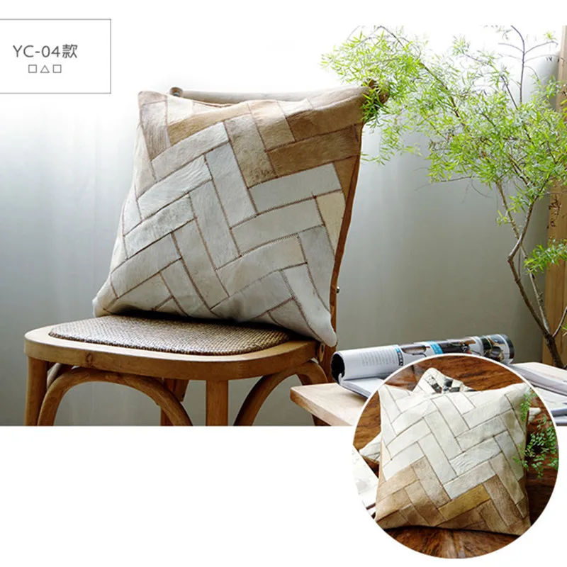 50cm 100% Cowhide Patchwork Cowhide Geometric Pillow Cover, Geometric Living Room Sofa Car Office Cushion
50cm 100% Cowhide Patchwork Cowhide Geometric Pillow Cover, Geometric Living Room Sofa Car Office Cushion
