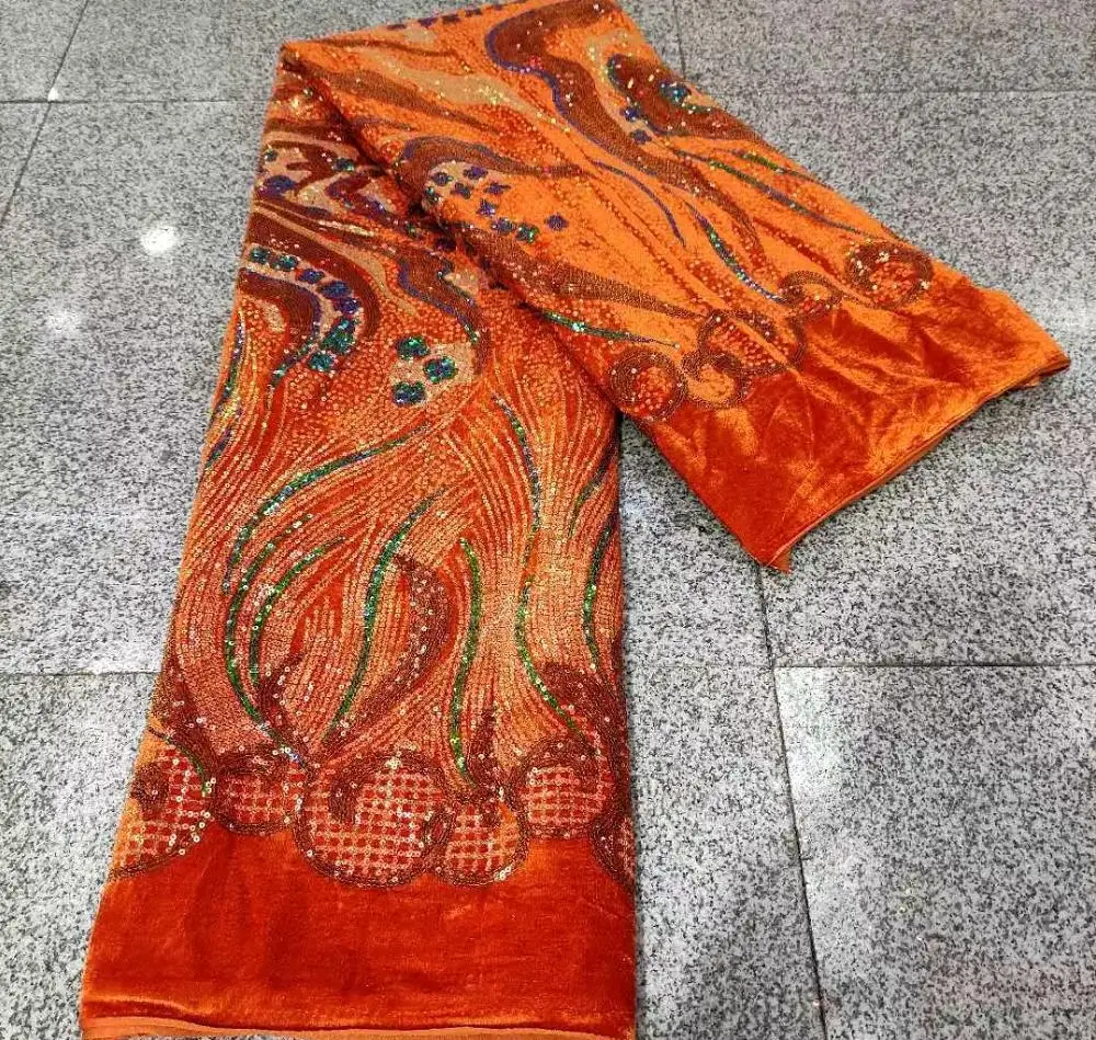 African velvet lace fabric Hot sale new arrival soft material design with sequins french lace fabric TS9656
African velvet lace fabric Hot sale new arrival soft material design with sequins french lace fabric TS9656