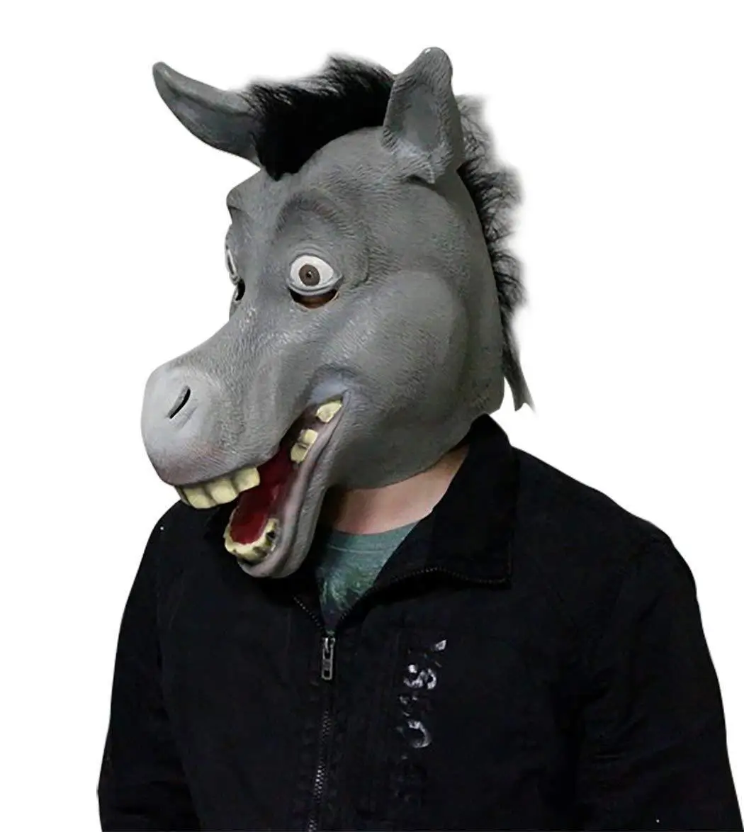 Funny Donkey Horse Head Mask Latex Halloween Animal Full Overhead Mask Costume
Funny Donkey Horse Head Mask Latex Halloween Animal Full Overhead Mask Costume