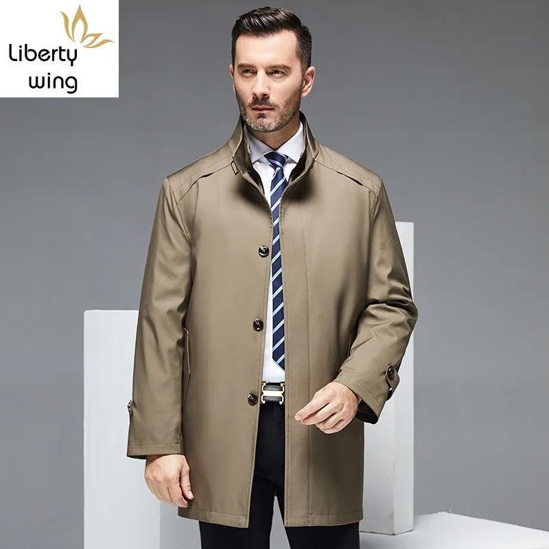 Autumn Business Man Mid Long Trench Mens Slim Fit Stand Collar Windbreaker Thick Dust Coat Office Work Casual Sobretudo
Autumn Business Man Mid Long Trench Mens Slim Fit Stand Collar Windbreaker Thick Dust Coat Office Work Casual Sobretudo