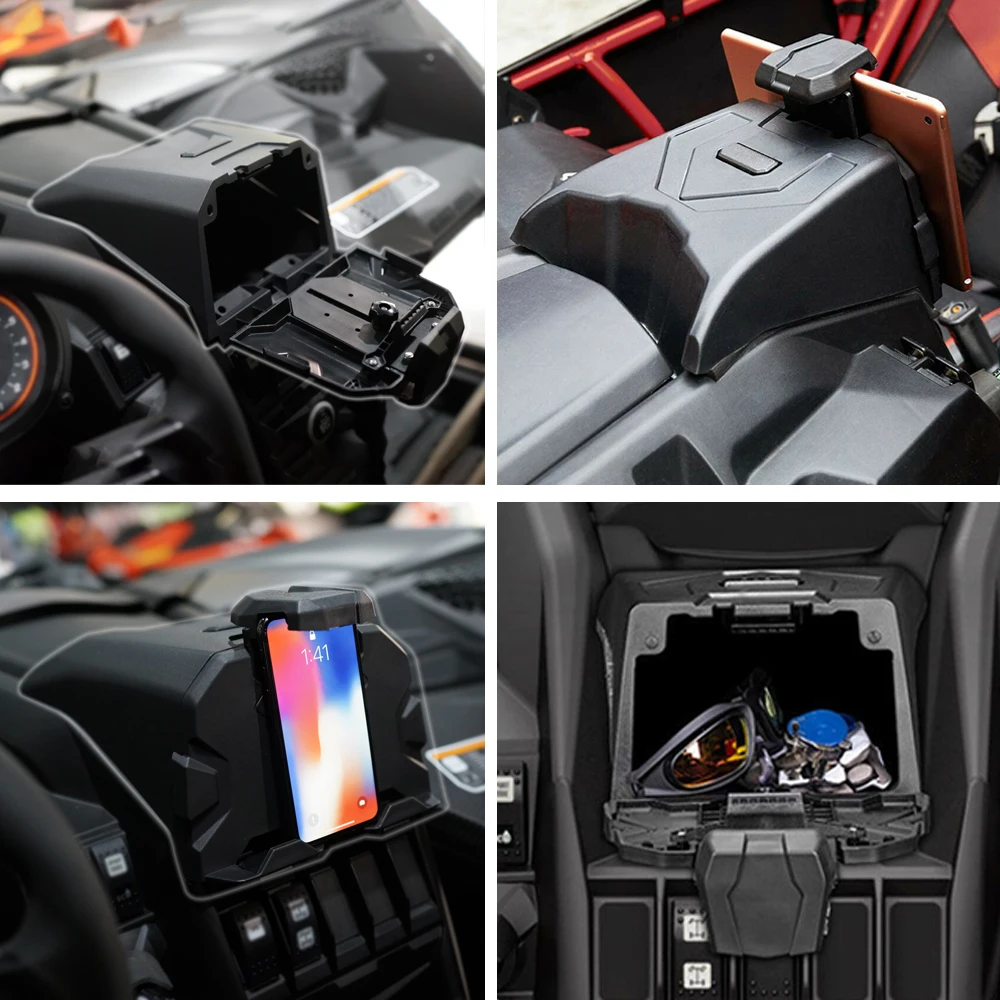 Electronic Device Holder With Integrated Storage For Can Am Maverick X3 Models Smartphone Navigation Stand Bracket 2017-2021
Electronic Device Holder With Integrated Storage For Can Am Maverick X3 Models Smartphone Navigation Stand Bracket 2017-2021