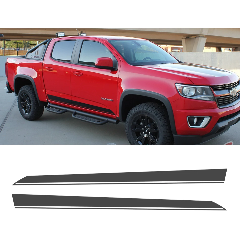 2 Pcs side and tail stripe graphic Vinyl sticker for Colorado double cab 2015 2016 2017 2018 2019
2 Pcs side and tail stripe graphic Vinyl sticker for Colorado double cab 2015 2016 2017 2018 2019