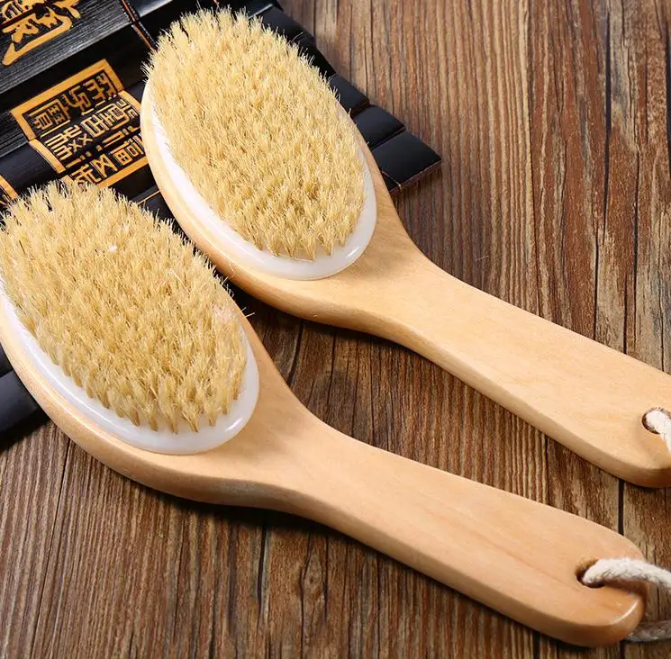 Boar Bristles Soft Bath Brushes with Wood Handle Exfoliating Body Cleaning Massage Brush SN3008
Boar Bristles Soft Bath Brushes with Wood Handle Exfoliating Body Cleaning Massage Brush SN3008